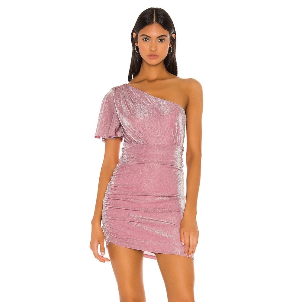 REVOLVE Privacy Please pink shimmer mini dress size M
